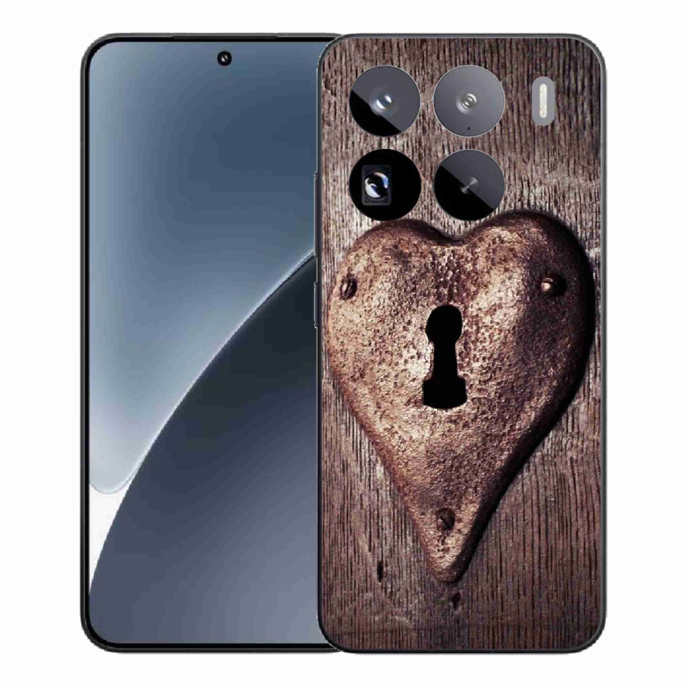Gelový kryt mmCase na Xiaomi 15 Pro - zámek ve tvaru srdce