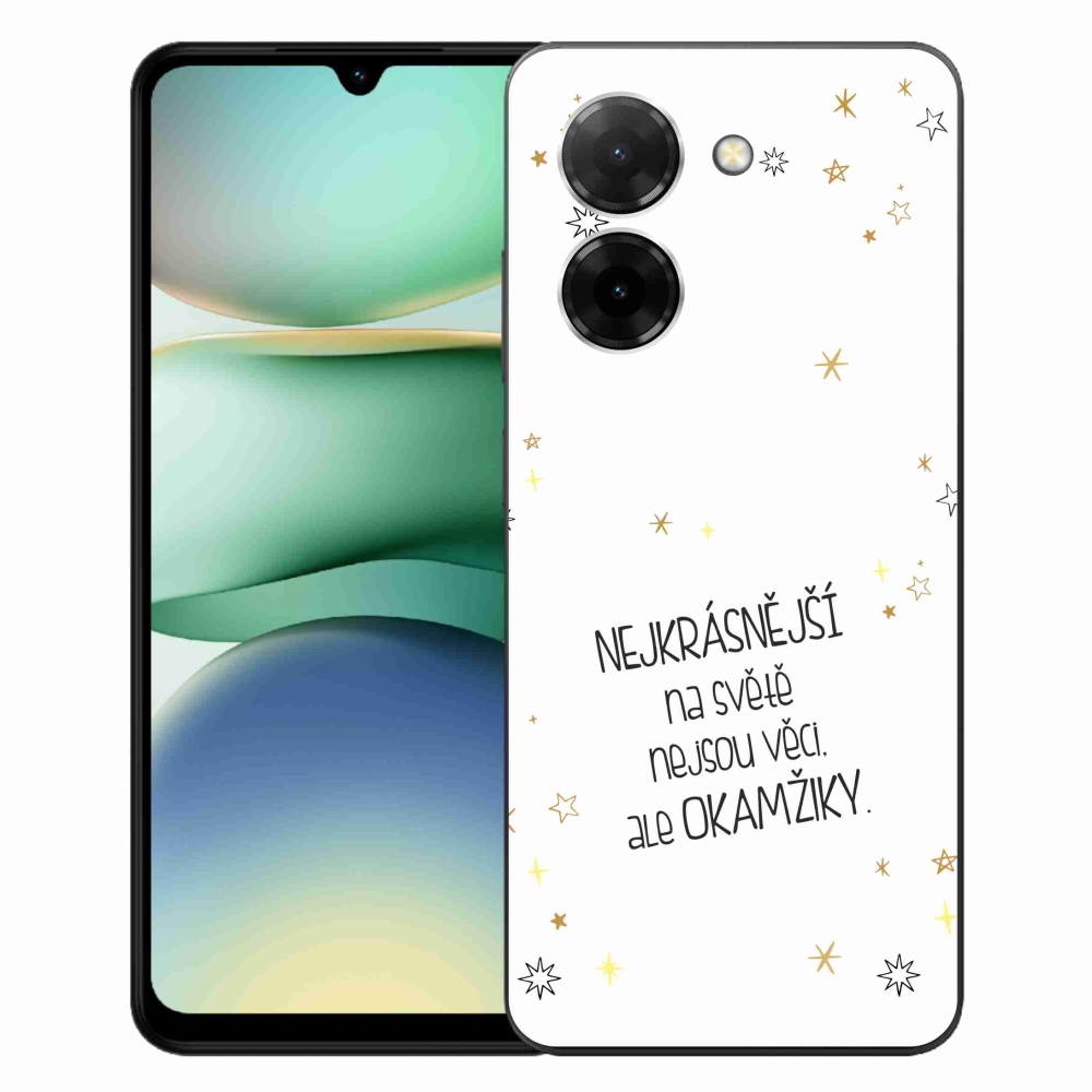 Gelový kryt mmCase na Xiaomi Redmi A5 (173.45x79.35x8.45mm) - citát 4 bílé pozadí