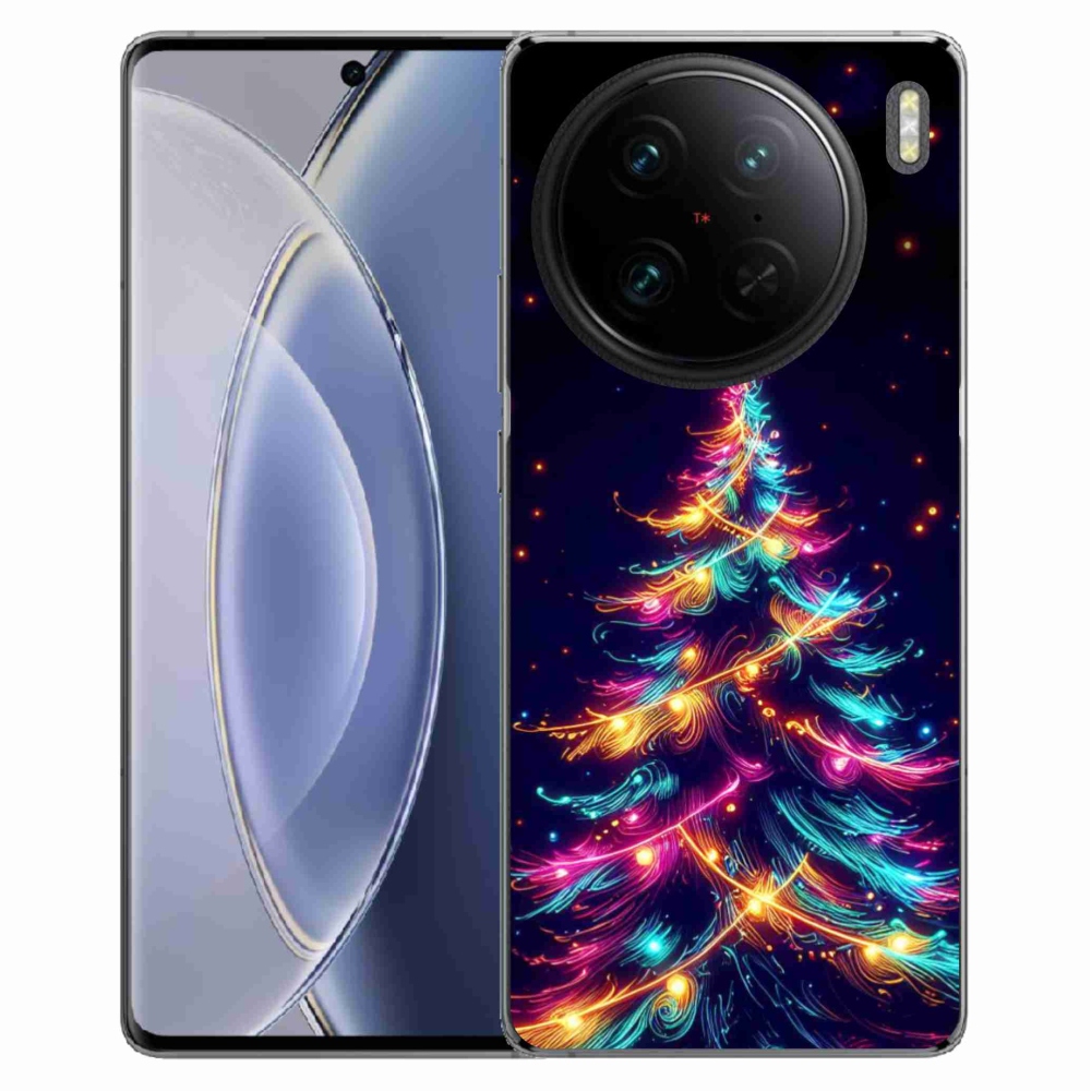 Gelový kryt mmCase na Vivo X90 Pro - neonový vánoční stromek