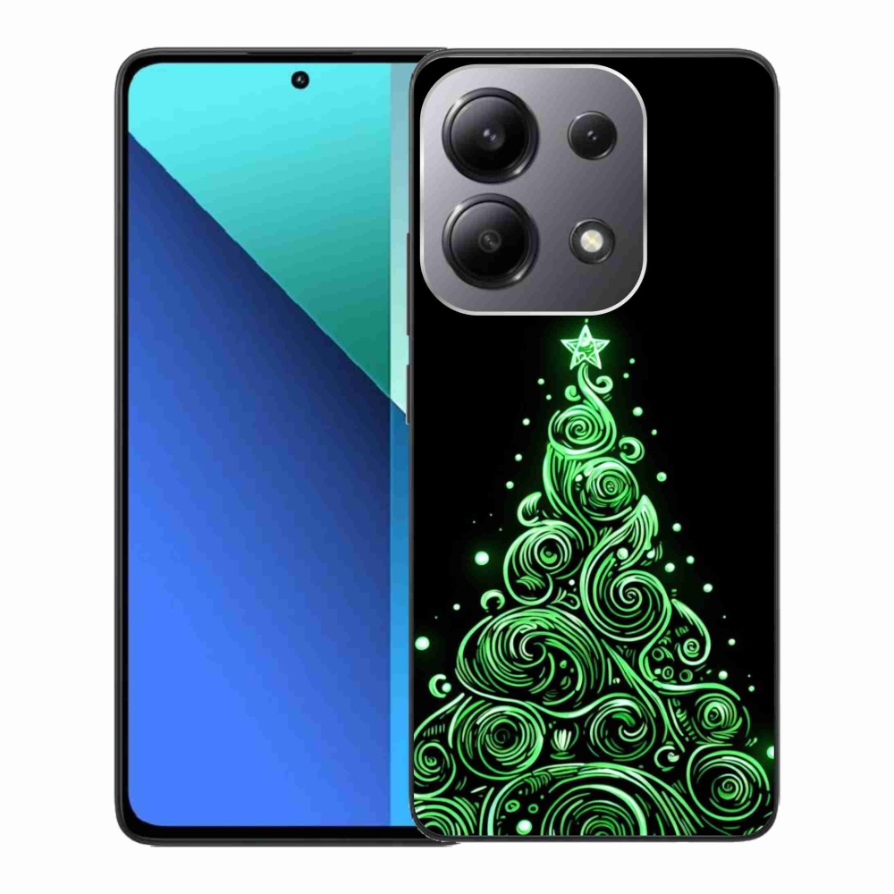 Gelový kryt mmCase na Xiaomi Redmi Note 13 - neonový vánoční stromek 3