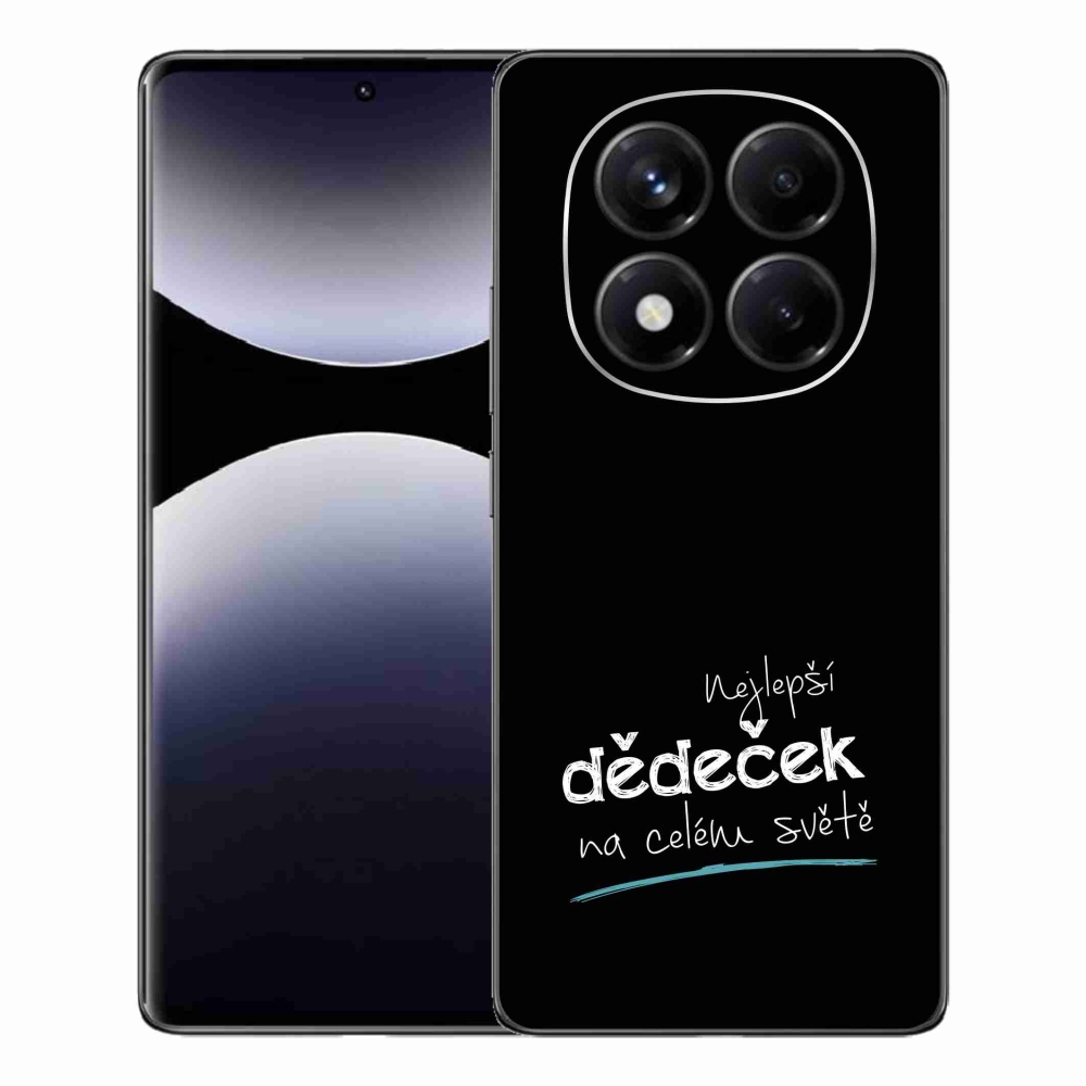 Gelový kryt mmCase na Xiaomi Redmi Note 14 Pro - nejlepší dědeček 3 černé pozadí