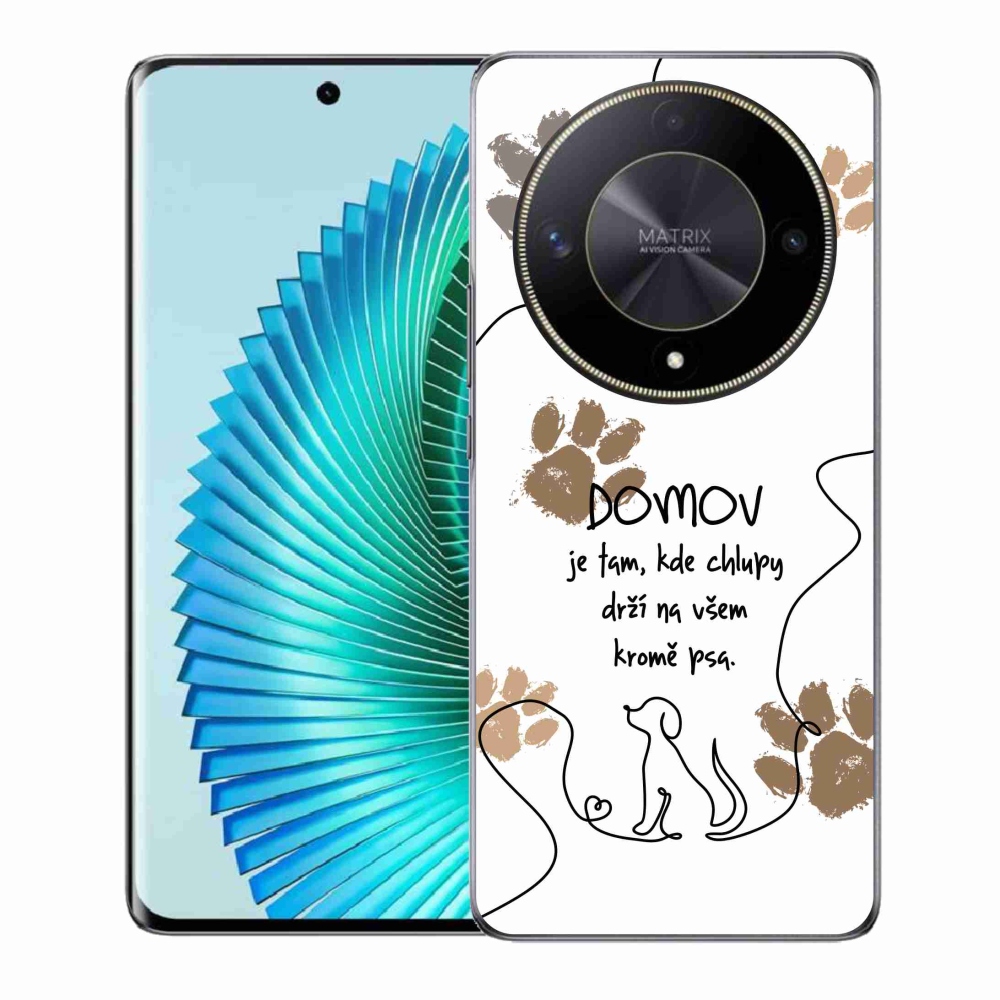 Gelový kryt mmCase na Honor Magic 6 Lite 5G - psí motiv bílé pozadí