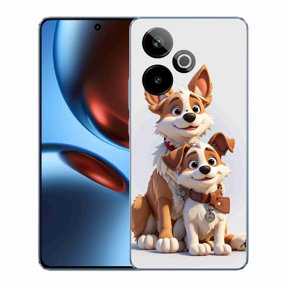 Gelový kryt mmCase na Realme GT 7 5G/GT 7T 5G - kreslení psi