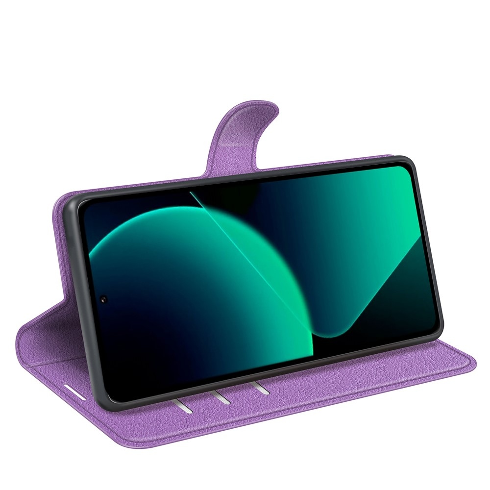 Litchi knížkové pouzdro na Xiaomi 13T/13T Pro - fialové