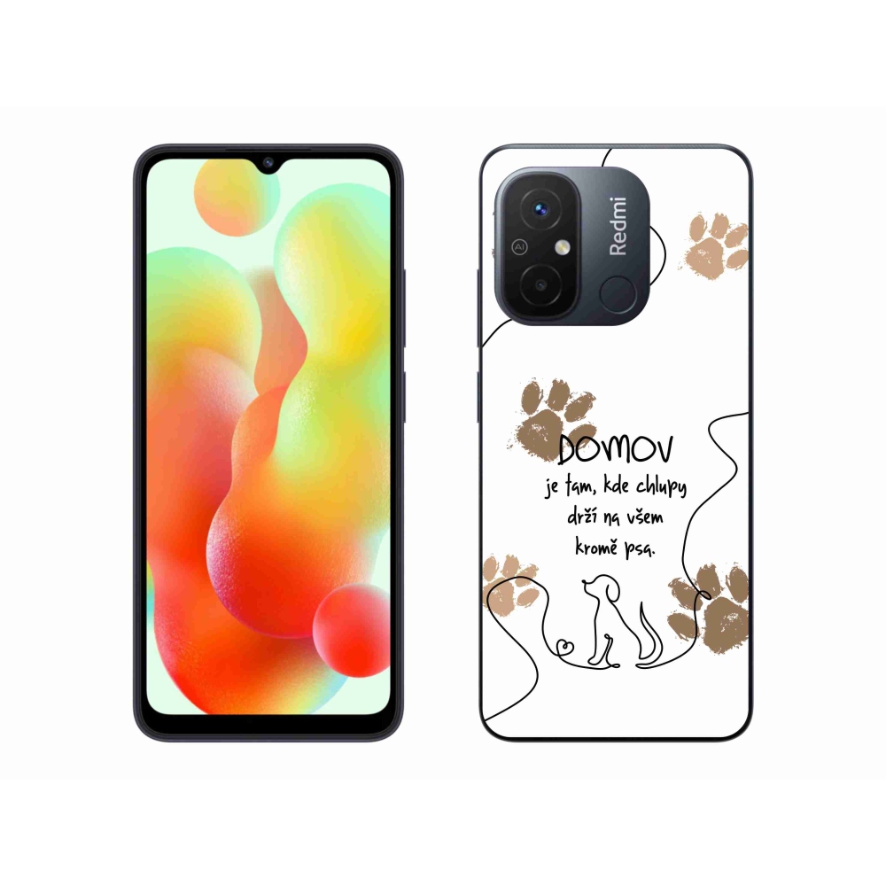Gelový kryt mmCase na Xiaomi Redmi 12C - psí motiv bílé pozadí