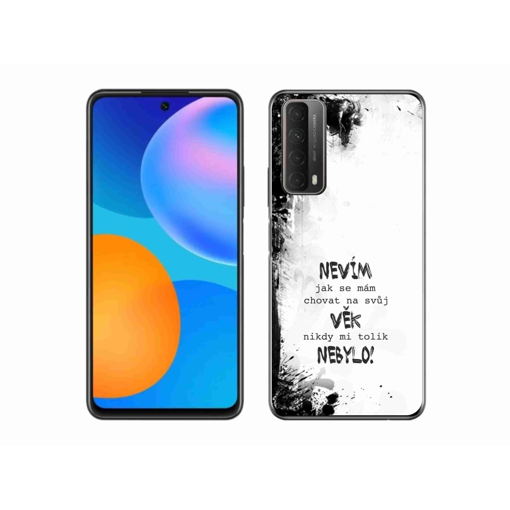 Gelový kryt mmCase na Huawei P Smart (2021) - vtipný text 14 bílé pozadí