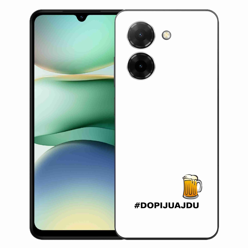 Gelový kryt mmCase na Xiaomi Redmi A5 (171.7x77.8x8.3mm) - pivní motiv 1 bílé pozadí