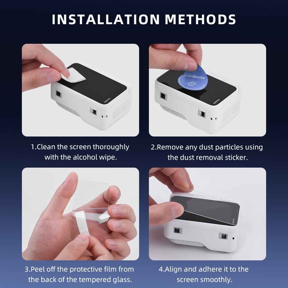 Tvrzené ochranné tvrzené sklo pro Insta360 GO Ultra 2 ks