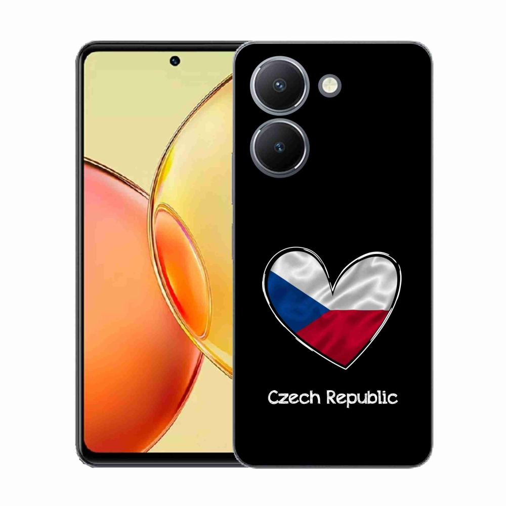 Gelový kryt mmCase na Vivo Y36 - vlajka srdce černé pozadí