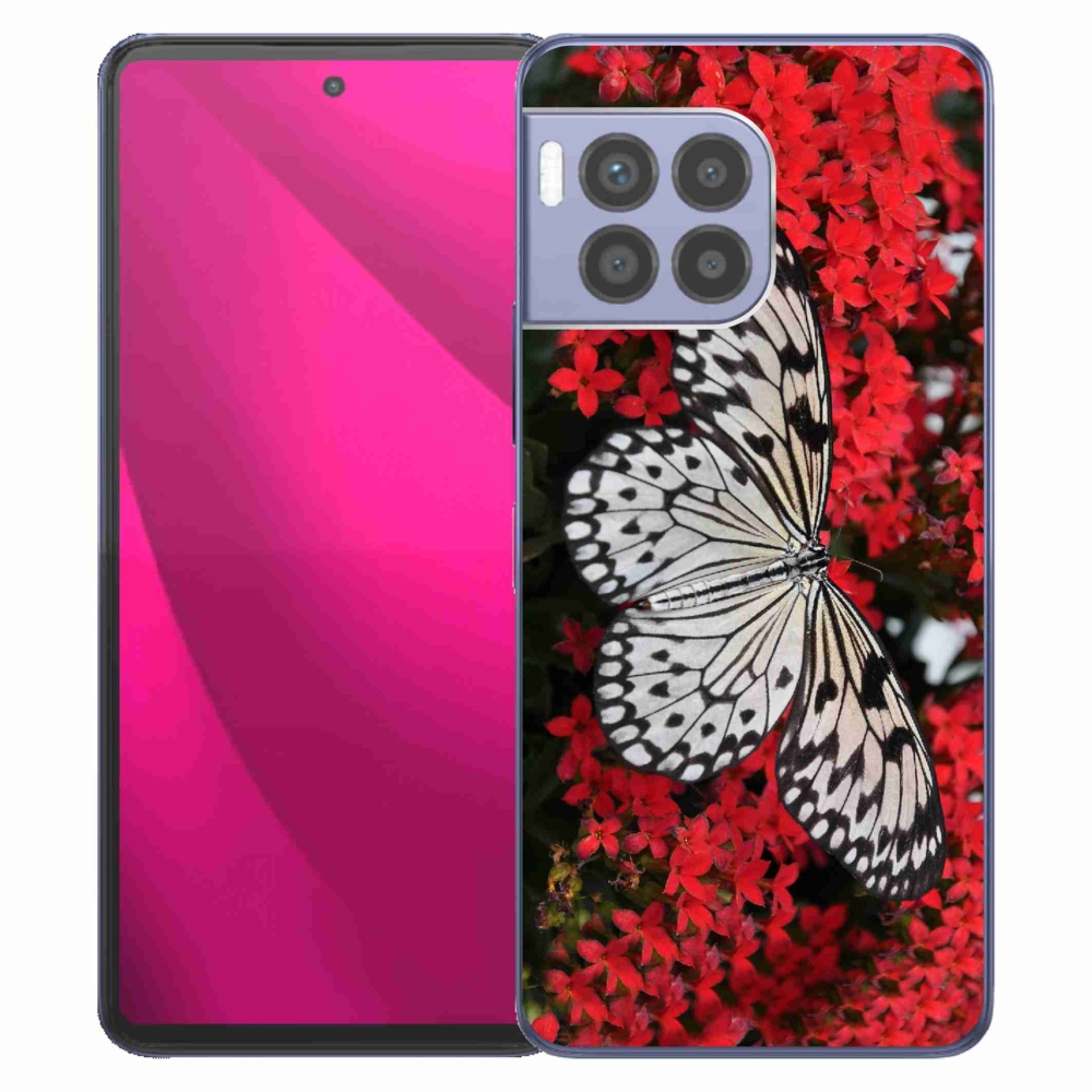 Gelový kryt mmCase na T-Mobile T Phone 2 Pro - černobílý motýl 1