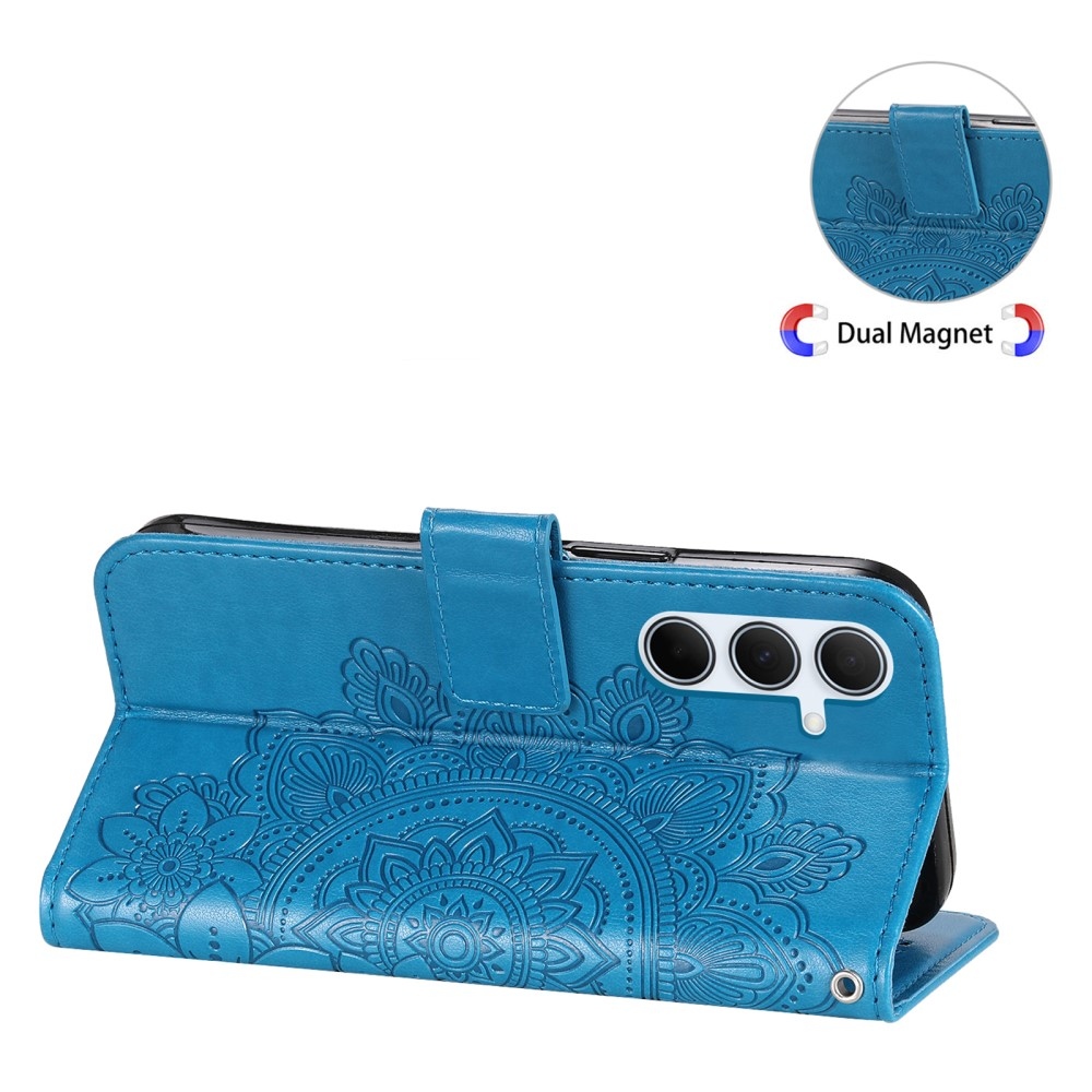 Mandala knížkové pouzdro na Samsung Galaxy A36 5G/A56 5G - modré