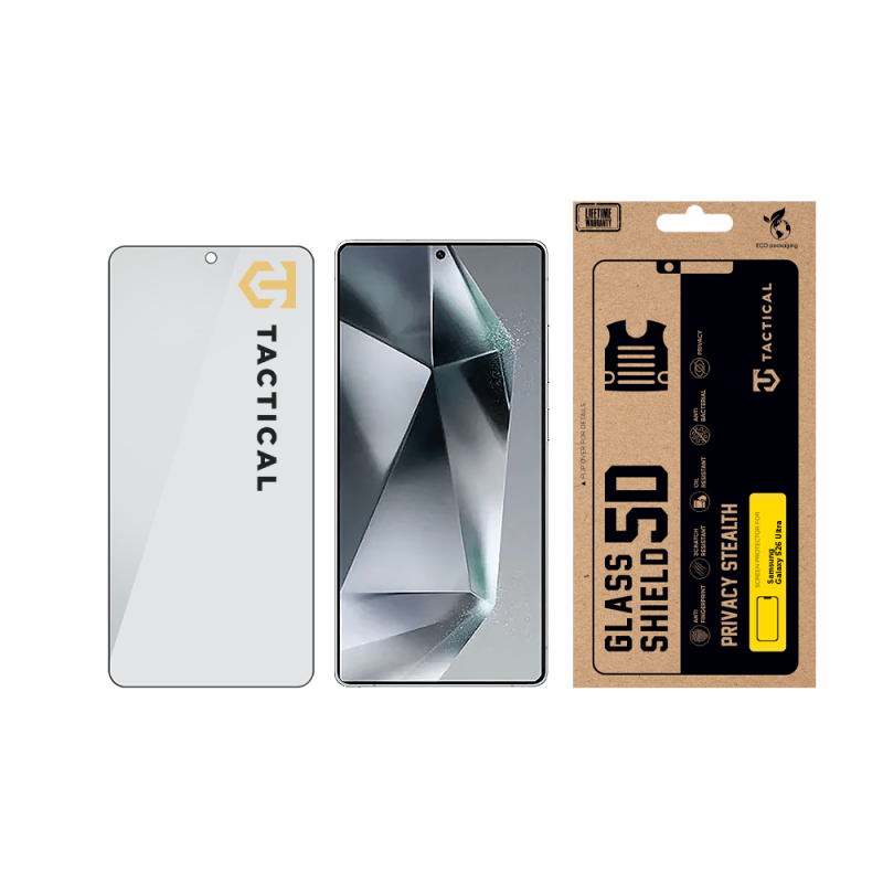 Tactical Glass Shield Privacy Stealth 5D sklo pro Samsung Galaxy S26 Ultra Black