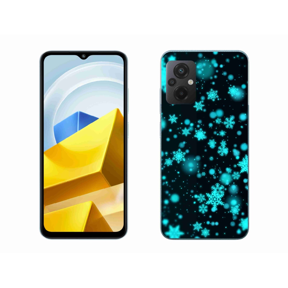 Gelový kryt mmCase na Xiaomi Poco M5 4G - sněhové vločky 1