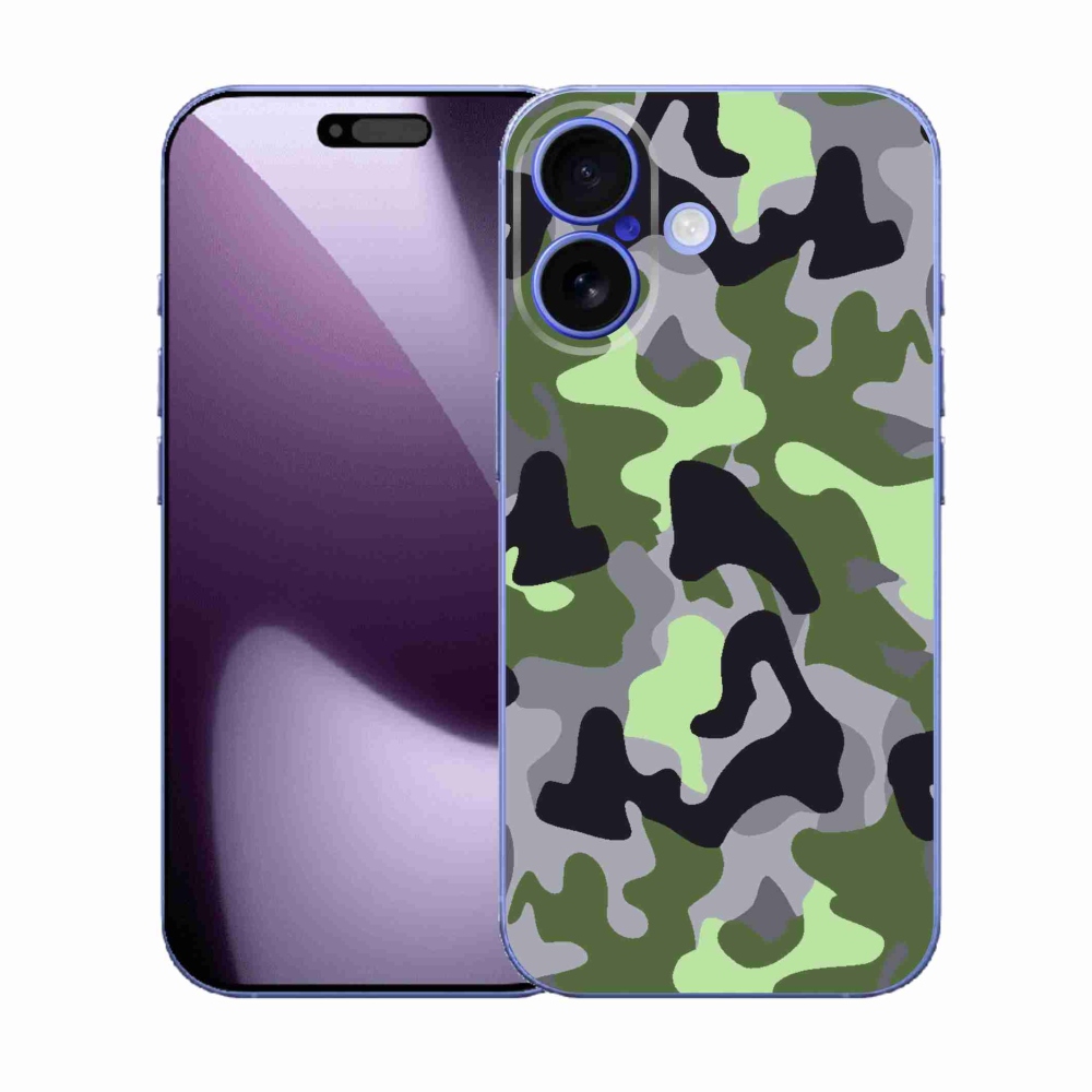 Gelový kryt mmCase na iPhone 17 - maskáčový vzor 7
