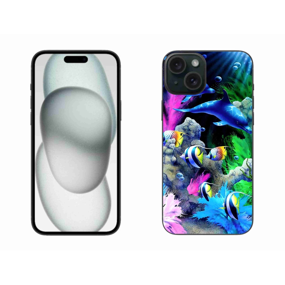Gelový obal mmCase na iPhone 15 Plus - mořský svět