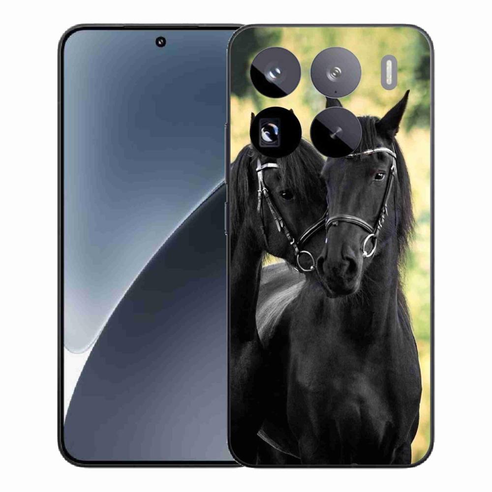 Gelový kryt mmCase na Xiaomi 15 Pro - dva černí koně