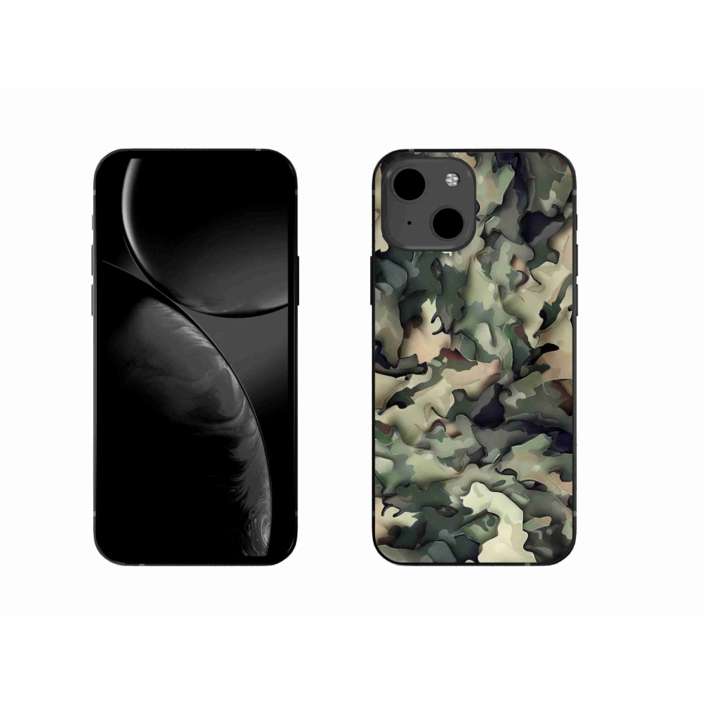 Gelový kryt mmCase na iPhone 13 6.1 - maskáčový vzor 9