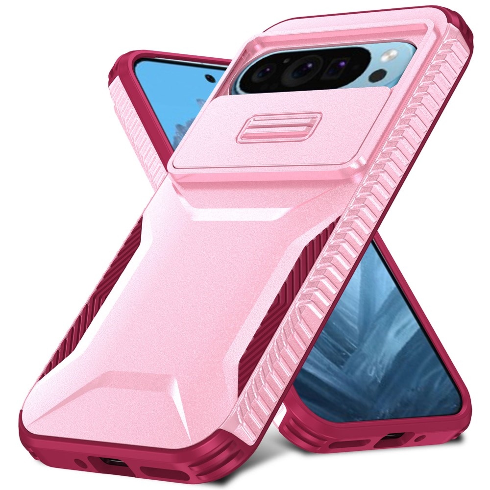 Lid odolný kryt na Google Pixel 9/9 Pro - růžový/vínový