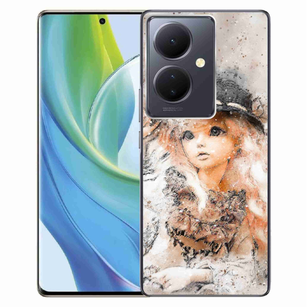 Gelový kryt mmCase na Vivo V29 Lite 5G - holčička s kloboukem