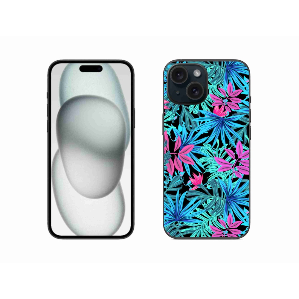 Gelový kryt mmCase na iPhone 15 - květiny 3