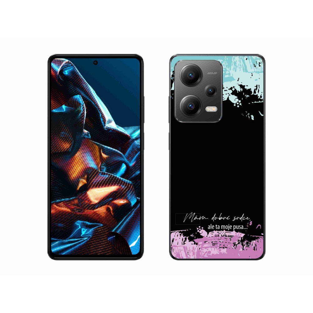 Gelový kryt mmCase na Xiaomi Redmi Note 12 Pro 5G - vtipný text 3 černé pozadí