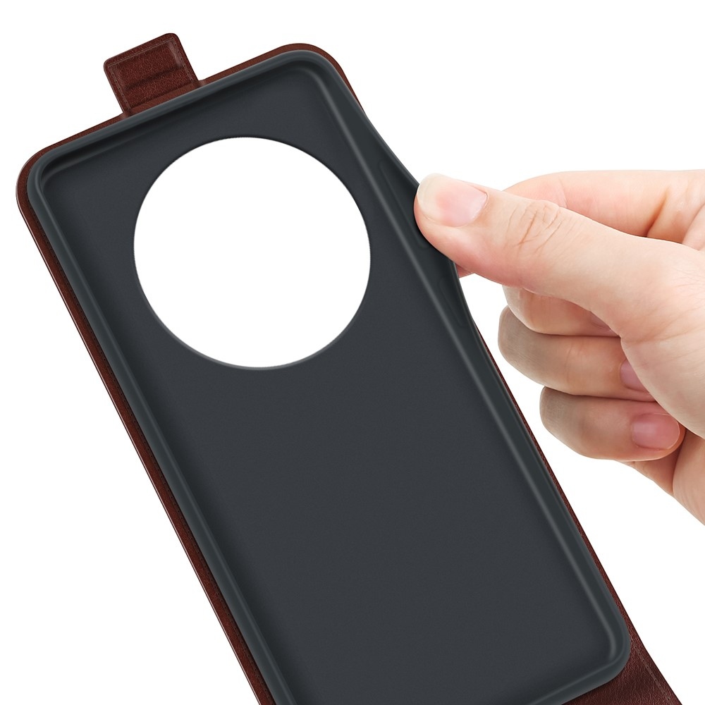 Vertical knížkové pouzdro na Xiaomi Redmi 14C/Poco C75 - hnědé