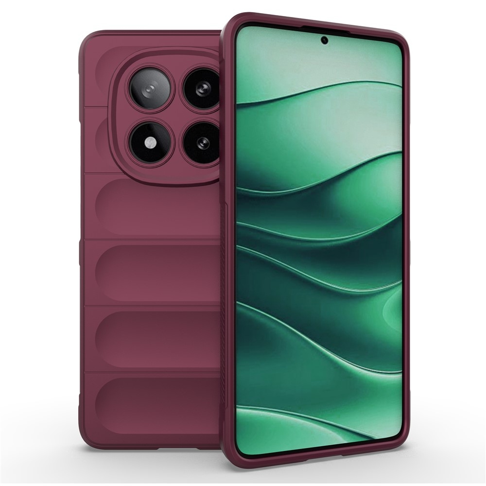 Rugg odolný gelový obal na Xiaomi Redmi Note 14 Pro 5G/Poco X7 5G - vínový