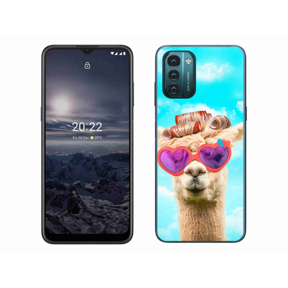 Gelový kryt mmCase na Nokia G11/G21 - lama s brýlemi