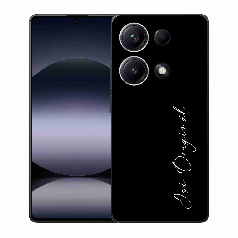 Gelový kryt mmCase na Xiaomi Redmi Note 14S - jsi originál černé pozadí