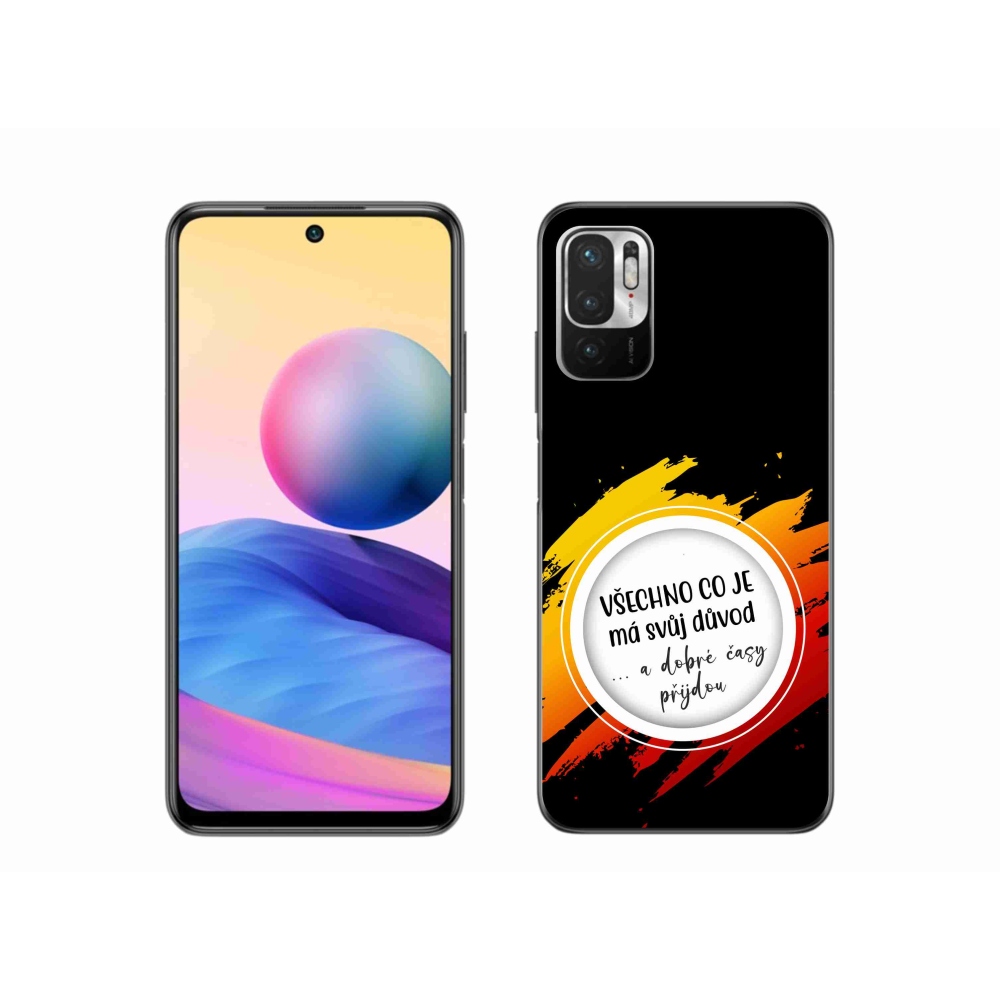 Gelový kryt mmCase na Xiaomi Redmi Note 10 5G - citát 3 černé pozadí