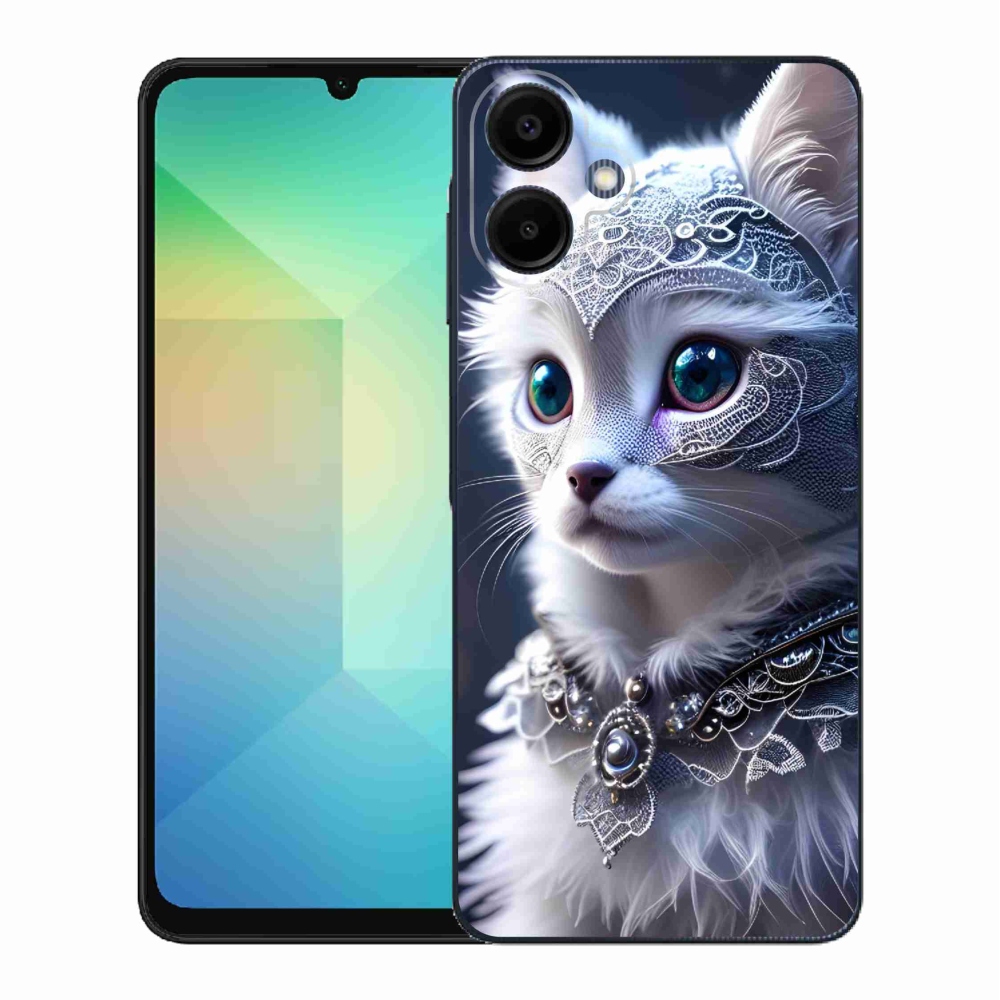 Gelový kryt mmCase na Samsung Galaxy A06 4G - bílá kočka