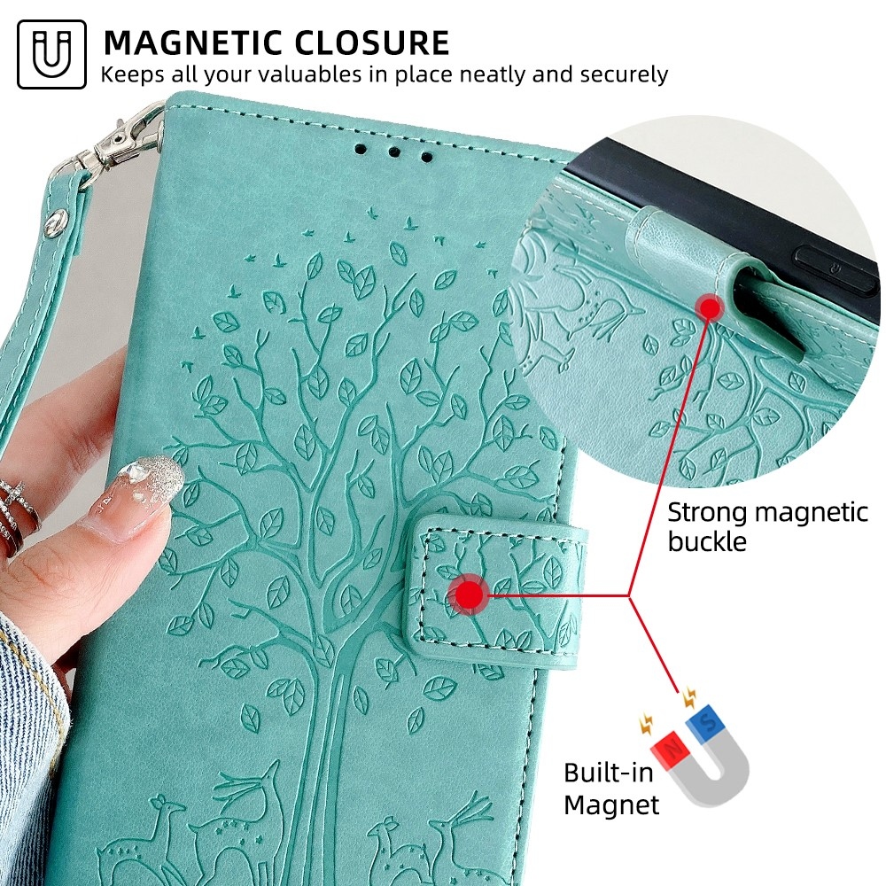 Tree knížkové pouzdro na Huawei Nova 12i - modrozelené