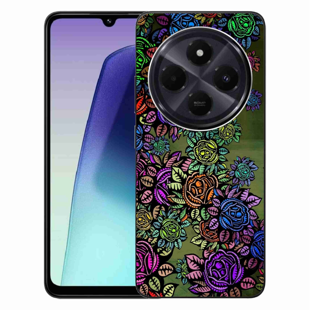 Gelový kryt mmCase na Xiaomi Redmi 14C/Poco C75 - květiny 6