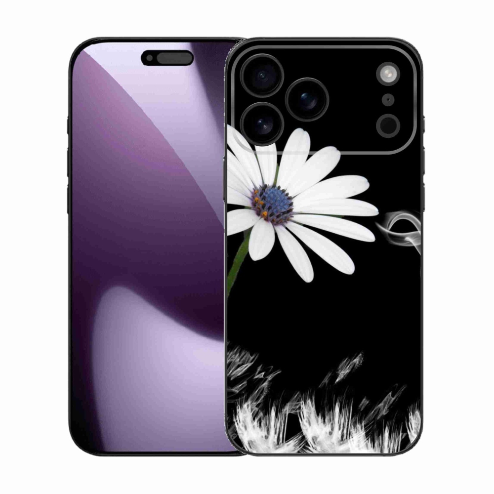 Gelový kryt mmCase na iPhone 17 Pro Max - bílá květina