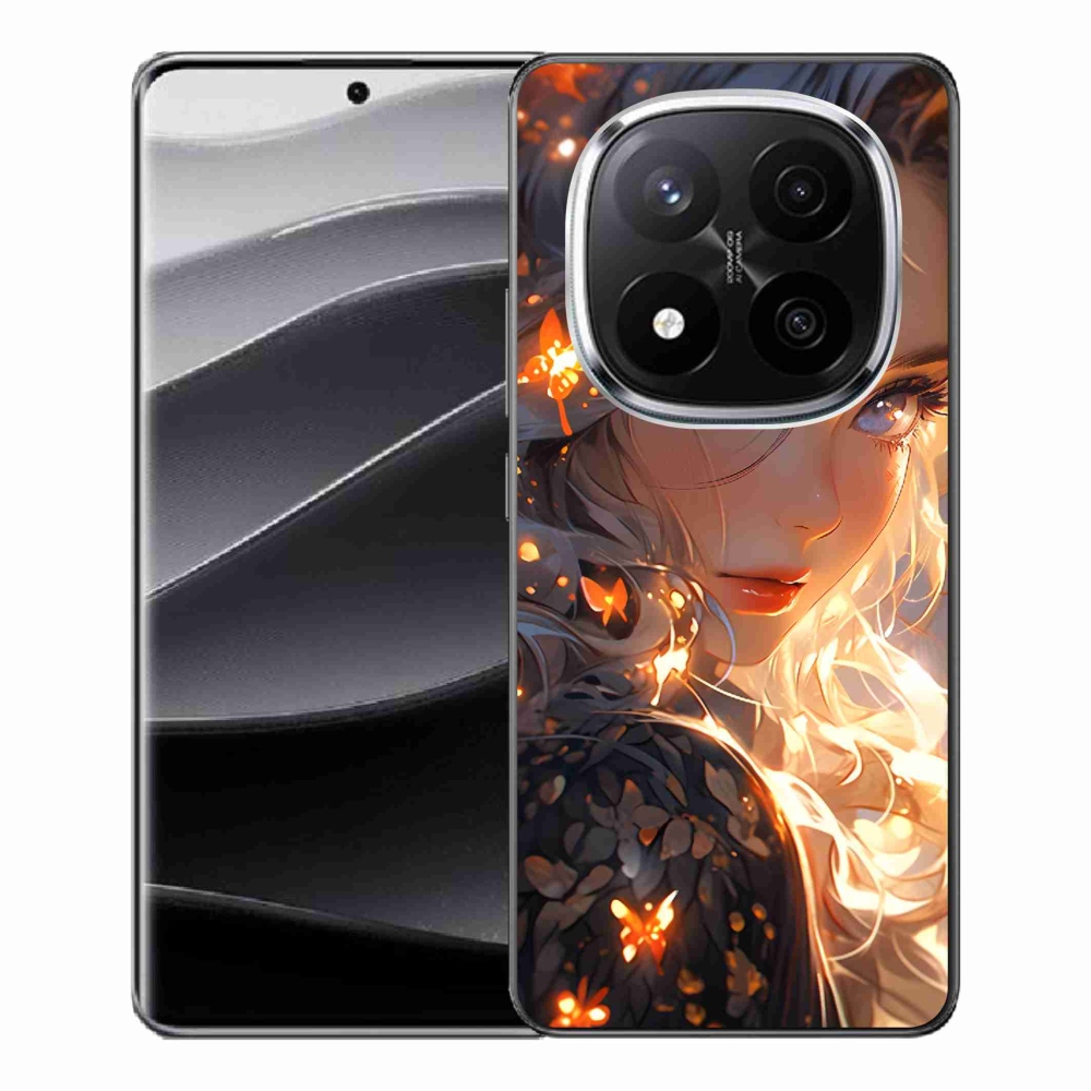 Gelový kryt mmCase na Xiaomi Redmi Note 14 Pro+ 5G - dívka a motýli