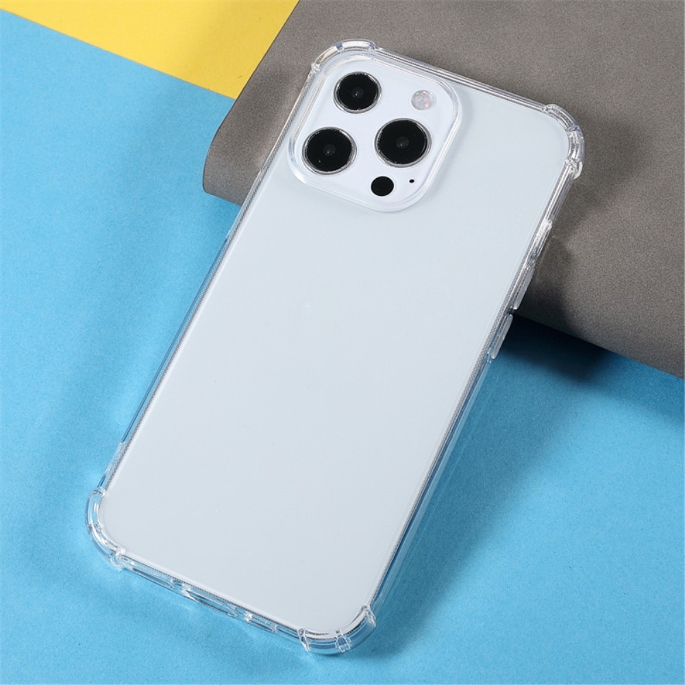 Gelový obal se zesílenými rohy na iPhone 15 Pro Max - průhledný