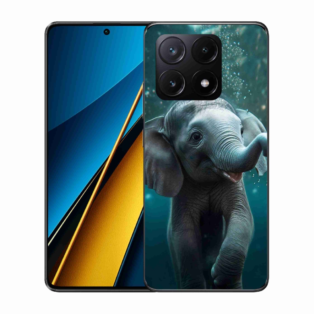 Gelový kryt mmCase na Xiaomi Poco X6 Pro 5G - slůně pod vodou