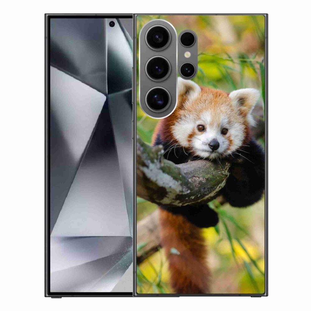 Gelový kryt mmCase na Samsung Galaxy S24 Ultra - panda červená