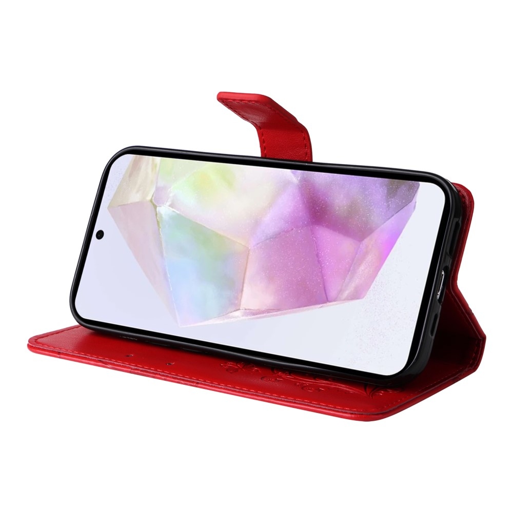 Big Butterfly knížkové pouzdro na Samsung Galaxy A36 5G - červené