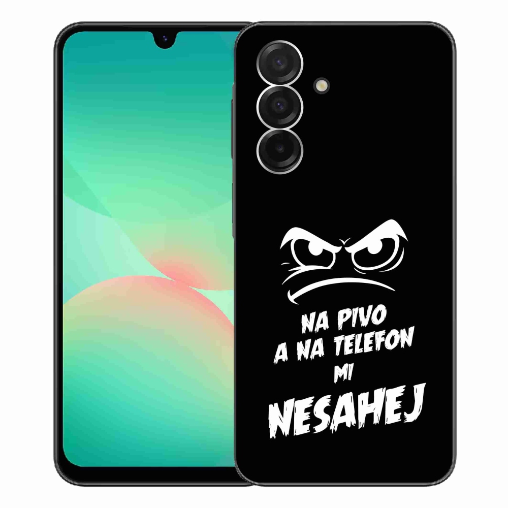 Gelový kryt mmCase na Samsung Galaxy A26 5G - pivní motiv 2 černé pozadí