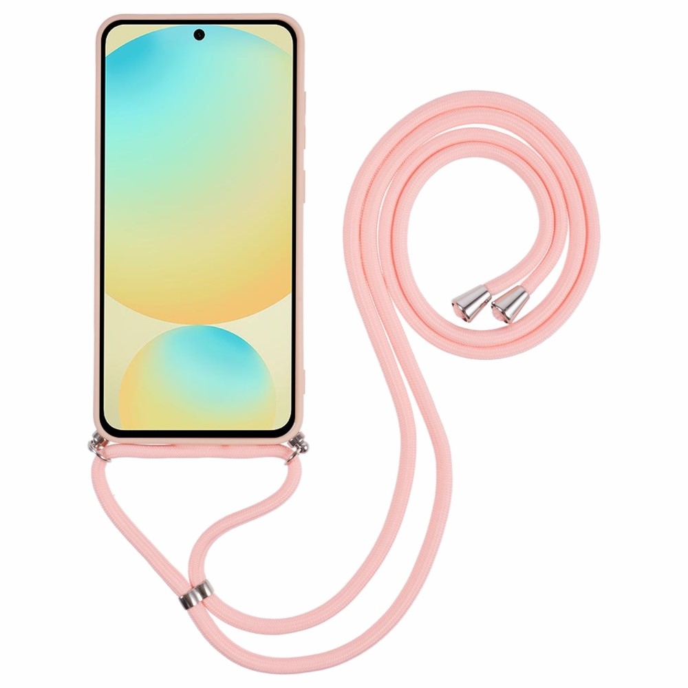 Lining gelový obal se šňůrkou na Samsung Galaxy S25+ - růžový