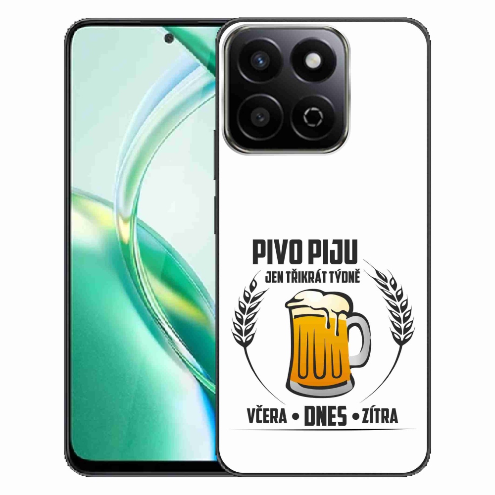 Gelový kryt mmCase na Honor 200 Smart 5G - pivní motiv bílé pozadí