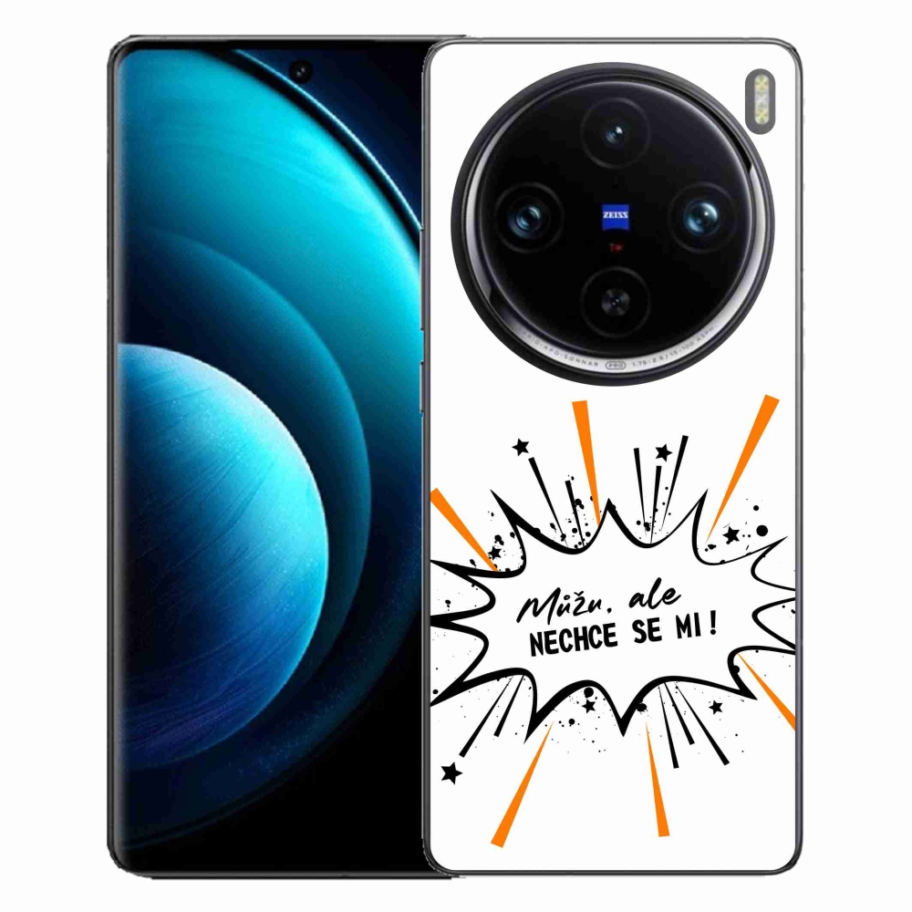 Gelový kryt mmCase na Vivo X100 Pro 5G - vtipný text 11 bílé pozadí