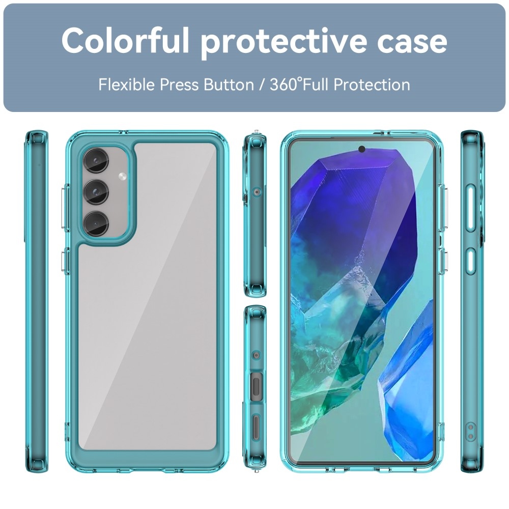 Gelový obal s pevnými zády na Samsung Galaxy M55 5G - světlemodrý