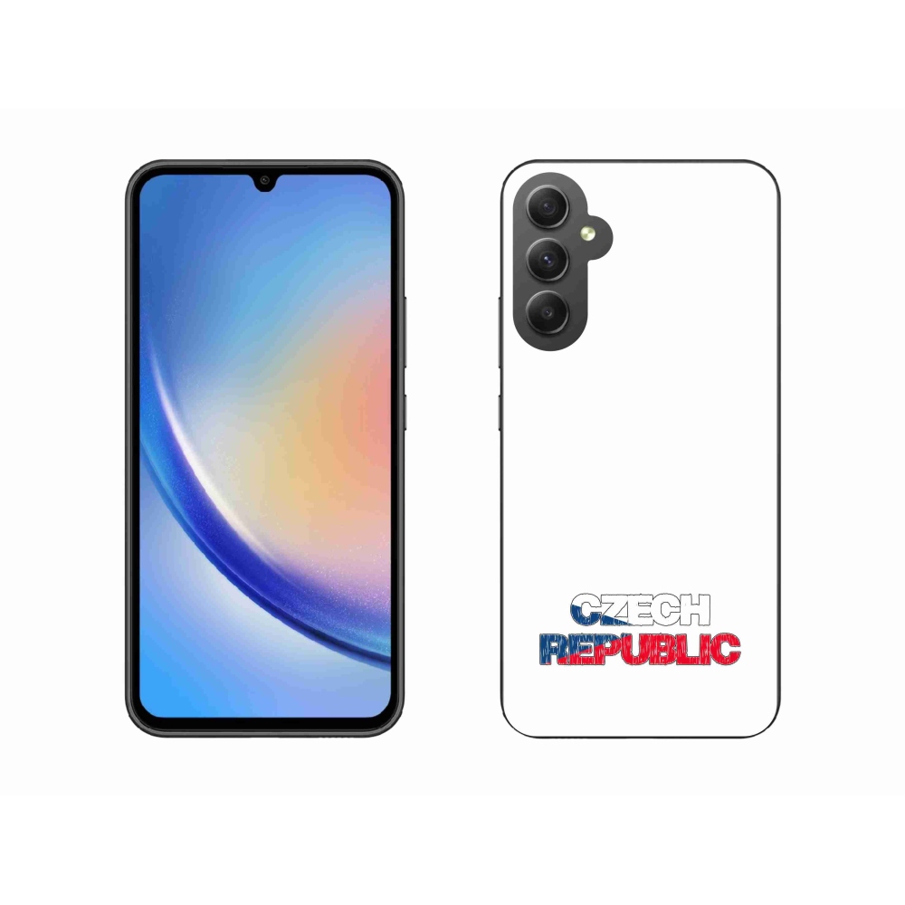 Gelový kryt mmCase na Samsung Galaxy A34 5G - Czech Republic bílé pozadí