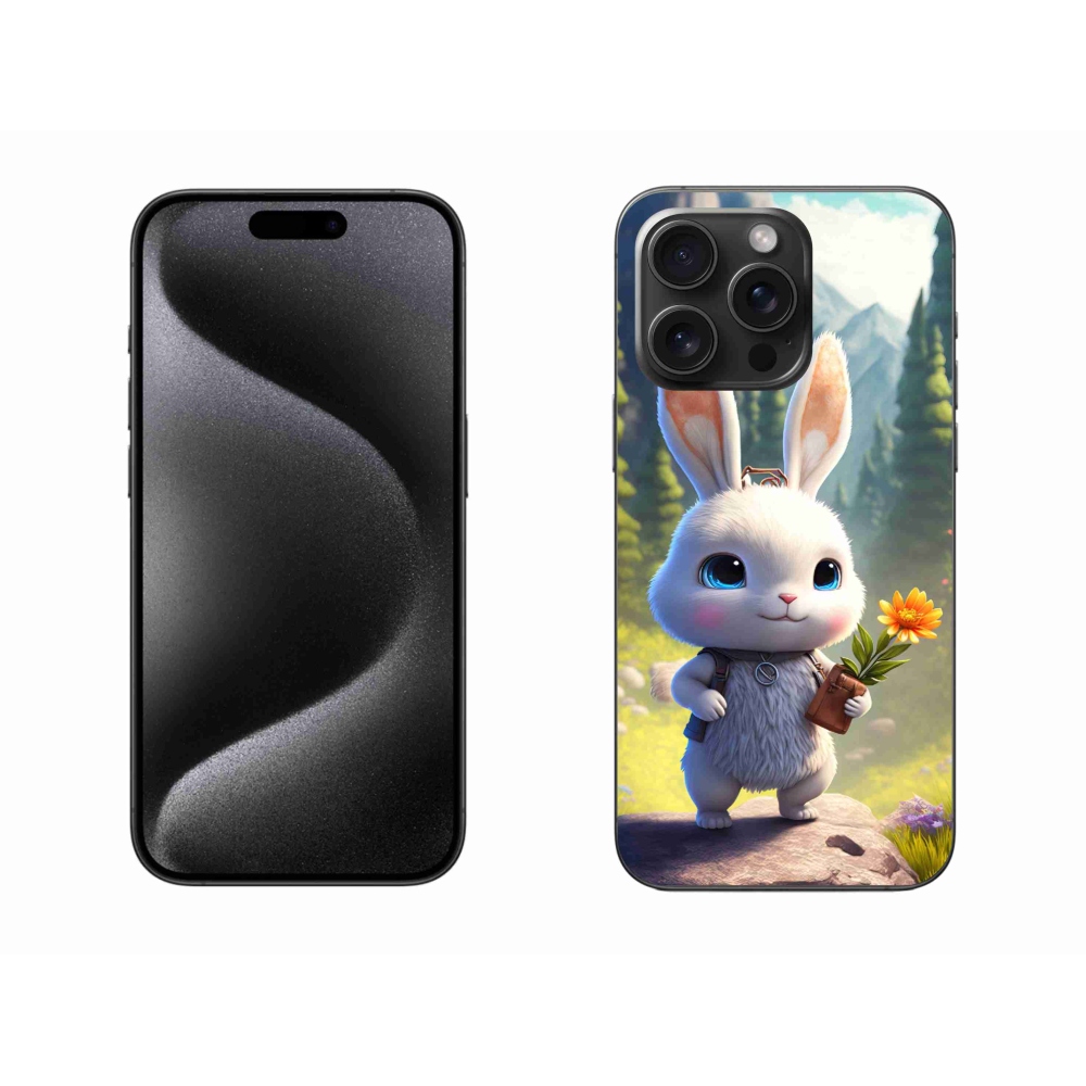 Gelový kryt mmCase na iPhone 15 Pro Max - roztomilý králíček