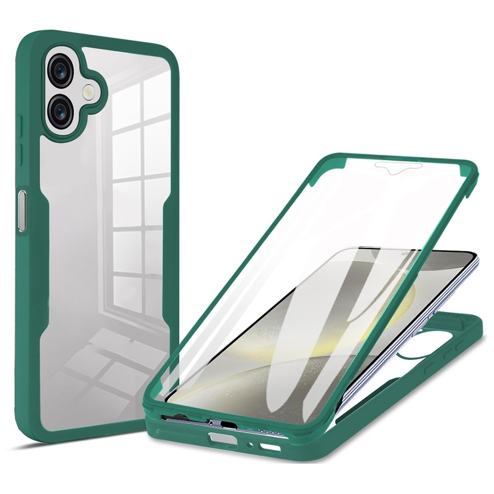 Acryl gelový obal s rámečkem pro ochranou displeje na Samsung Galaxy A06 4G - zelený
