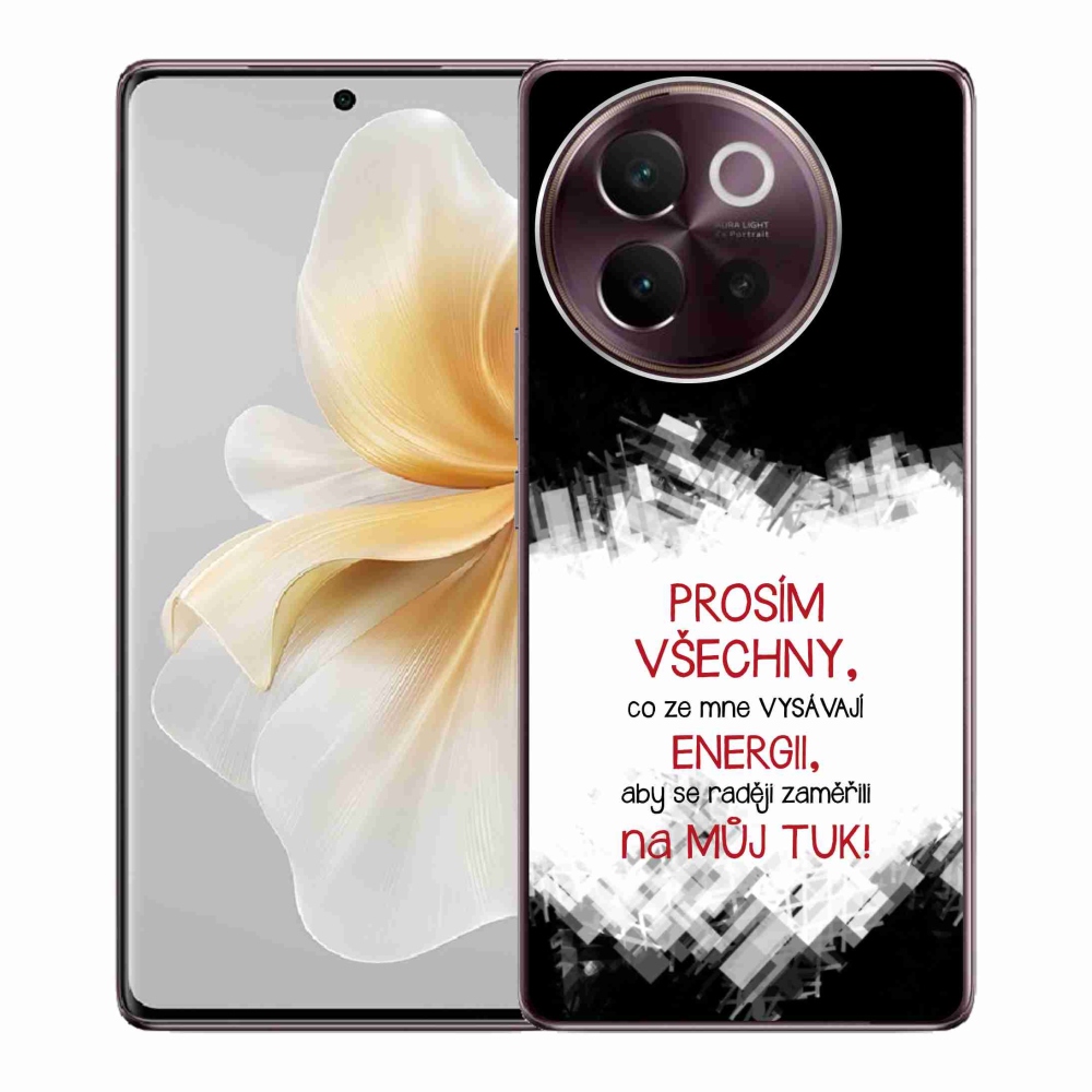Gelový kryt mmCase na Vivo V40 Lite 5G - vtipný text 1 červený