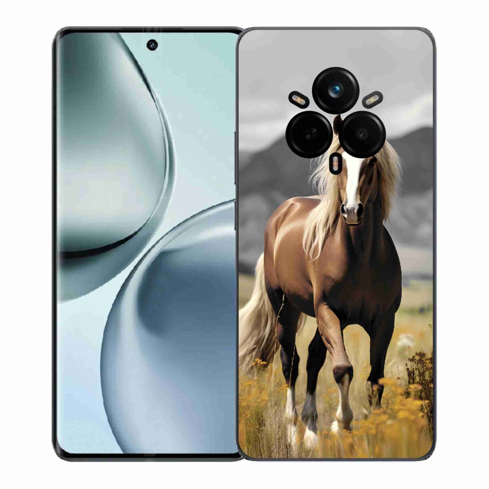Gelový kryt mmCase na Realme 14 Pro+ 5G - hnědý kůň 1
