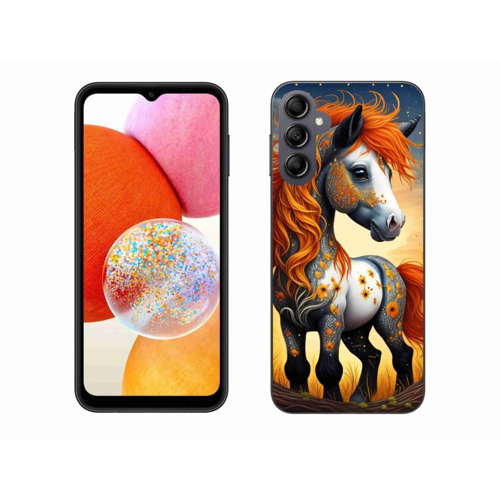 Gelový kryt mmCase na Samsung Galaxy A14 4G/5G - barevný poník